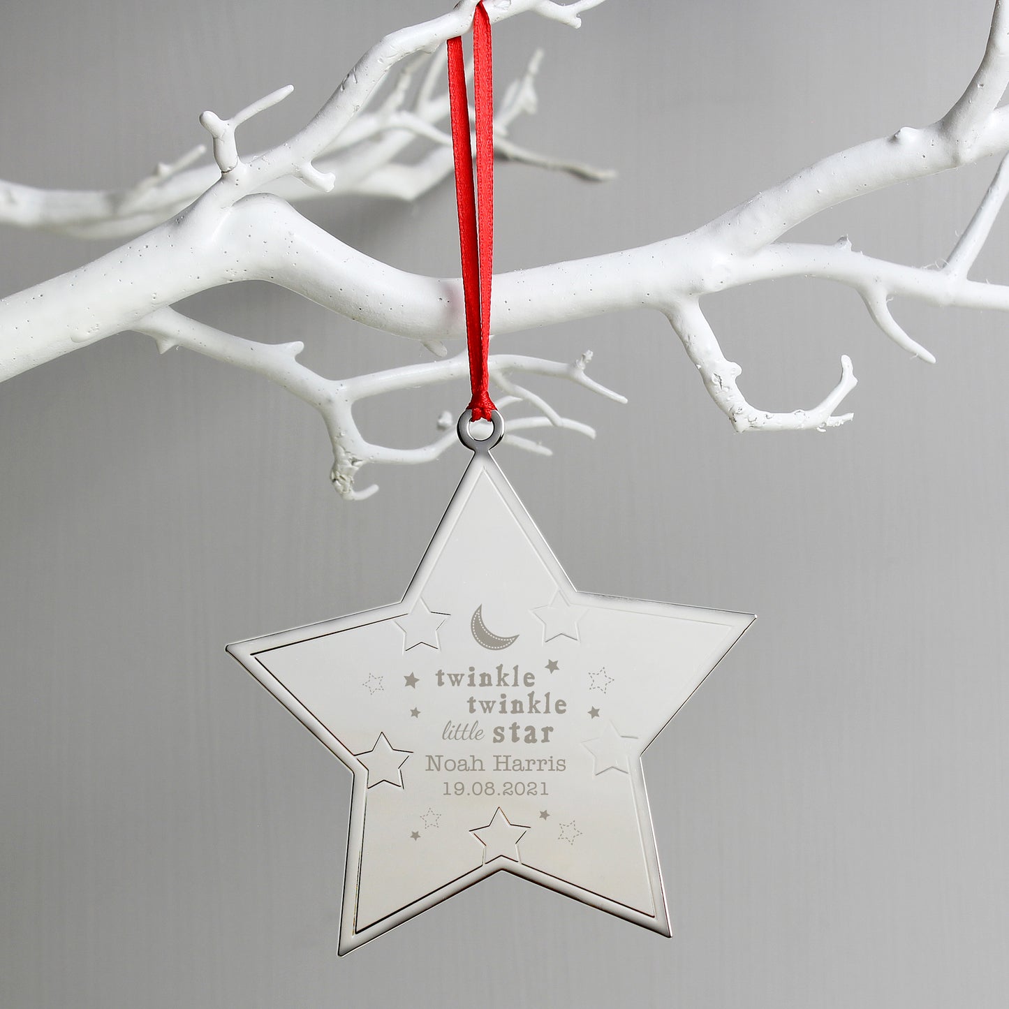 Personalised Twinkle Twinkle Star Metal Decoration