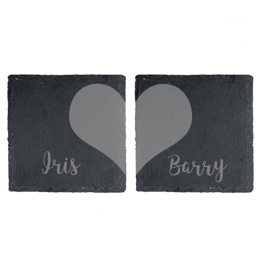 Two slate coasters for you and your loved one.