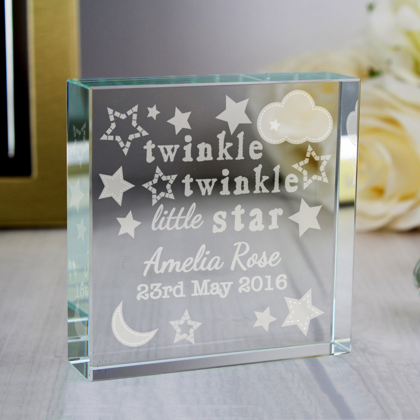 Personalised Twinkle Twinkle Large Crystal Token