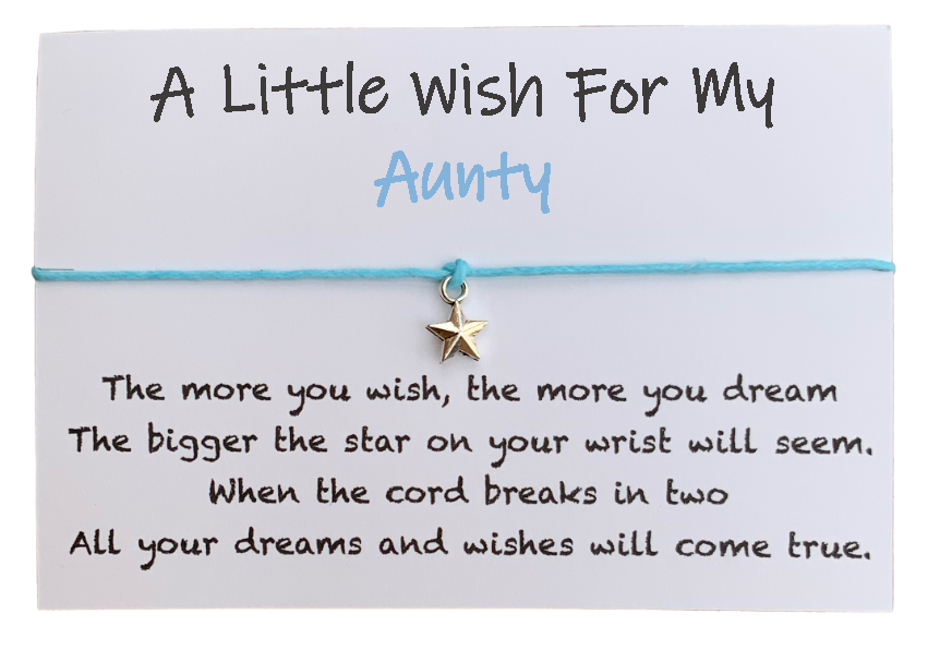 Buy Best Auntie Wish Bracelet, Gift for Aunty, Thinking of You Bracelet,  Friendship Bracelet, Worlds Best Auntie, Aunt Bracelet, Star Bracelet  Online in India - Etsy