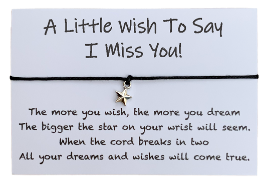 I Miss You Wish Bracelet - Missing You Gift