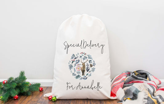 Personalised Special Delivery Santa Sack - Christmas Stocking - Christmas Sack For Kids